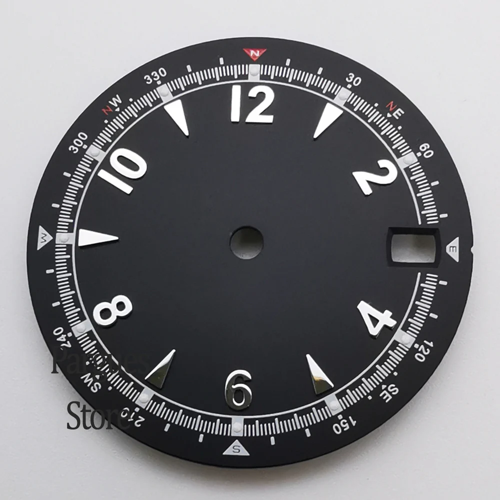 Green Luminous Arabic Pilot Alpinist Watch Dial