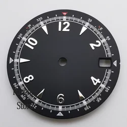 Green Luminous Arabic Pilot Alpinist Watch Dial (Black)