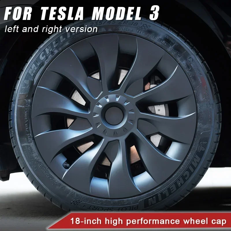 Wheel Cover 4PCS /1PCS For Tesla Model 3 18 Inch Performance Automobile Replacement Hubcap Full Rim Cover Car Accessories wheel hub covers wheel hub caps