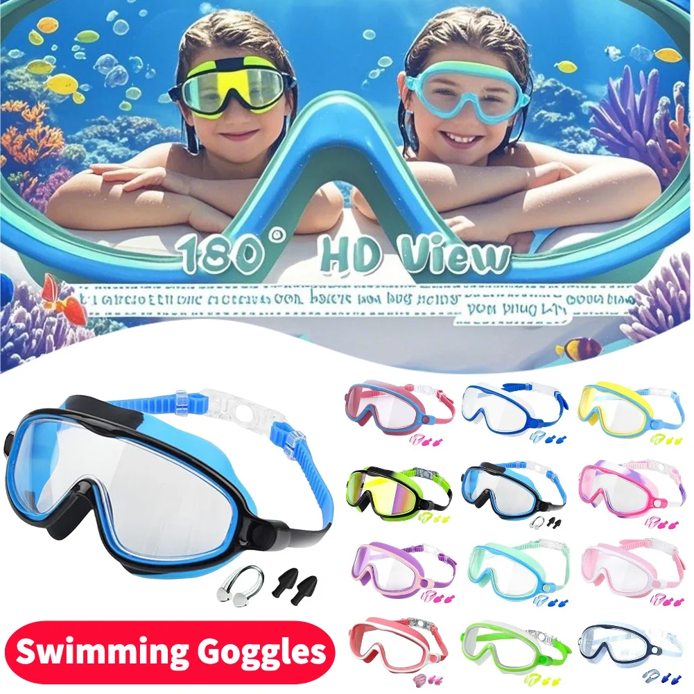 Anti-Fog Swim Goggles For Kids 3-15 – No Leak, UV Protection, Soft Silicone, Quick Adjust Straps