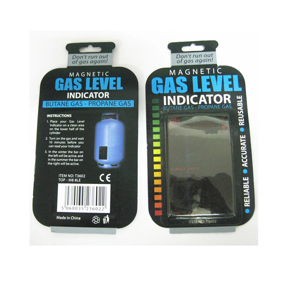 Gas Tank Level Indicator Measuring Rod Gas Test Sticker Fuel Gas Tank Level Indicator Magnetic Meter Caravan Bottle Temperature Measurement Instrument