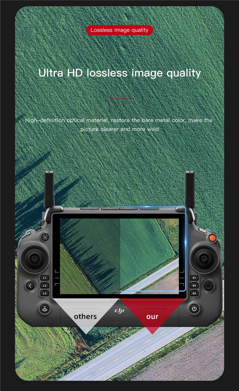 DJI RC Plus, controle remoto, viseira solar,