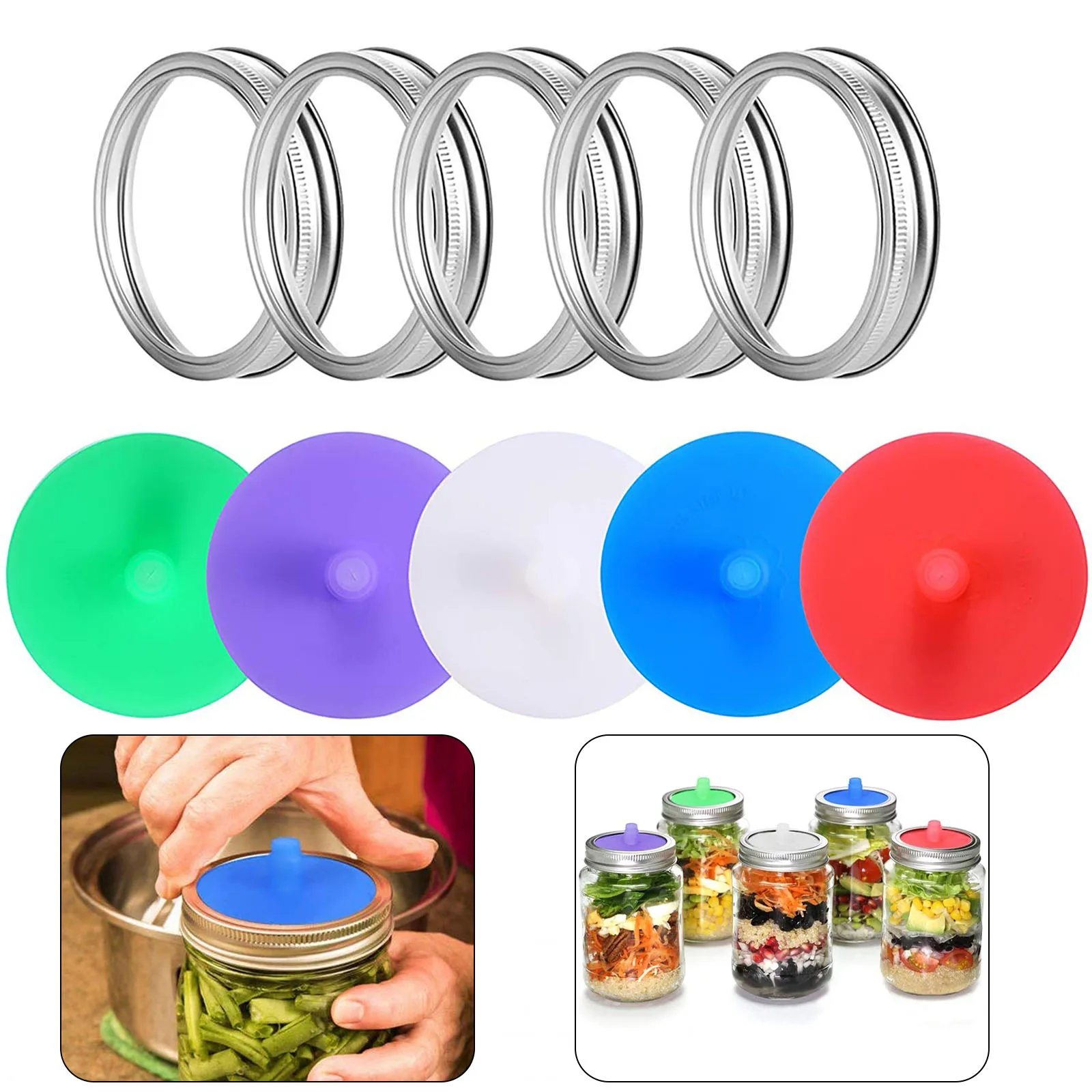 Description Picture 3 of itemSilicone Fermentation Lid, Anhydrous Airlock Fermented Pickles No Jars For Cucumbers Tomatoes Garlic Store Coffee Beans Tools
