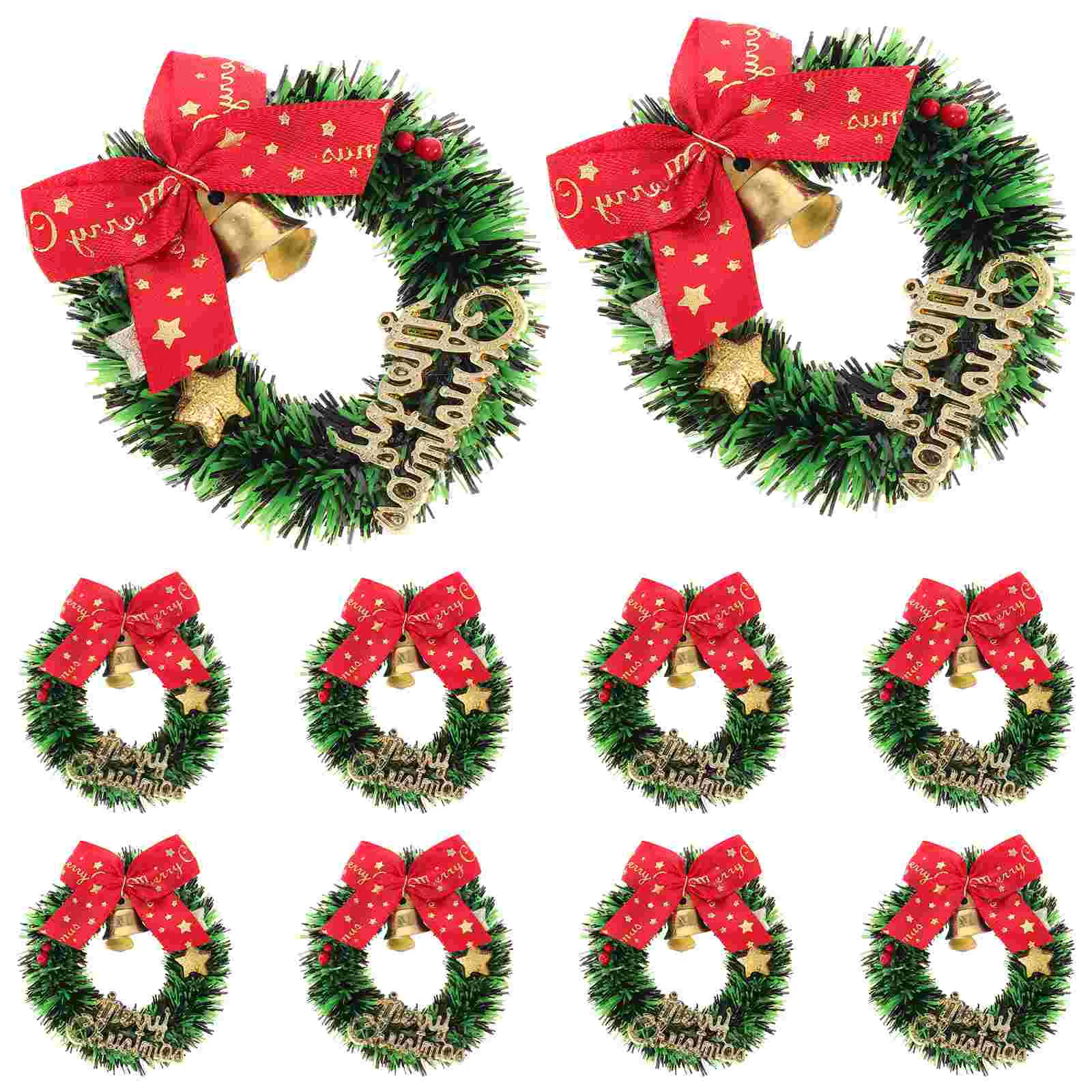 

Wall Decoration Christmas Tree Wreaths Dining Table Decorations Miniature Simulated Furniture Ornament Bow Plastic Front