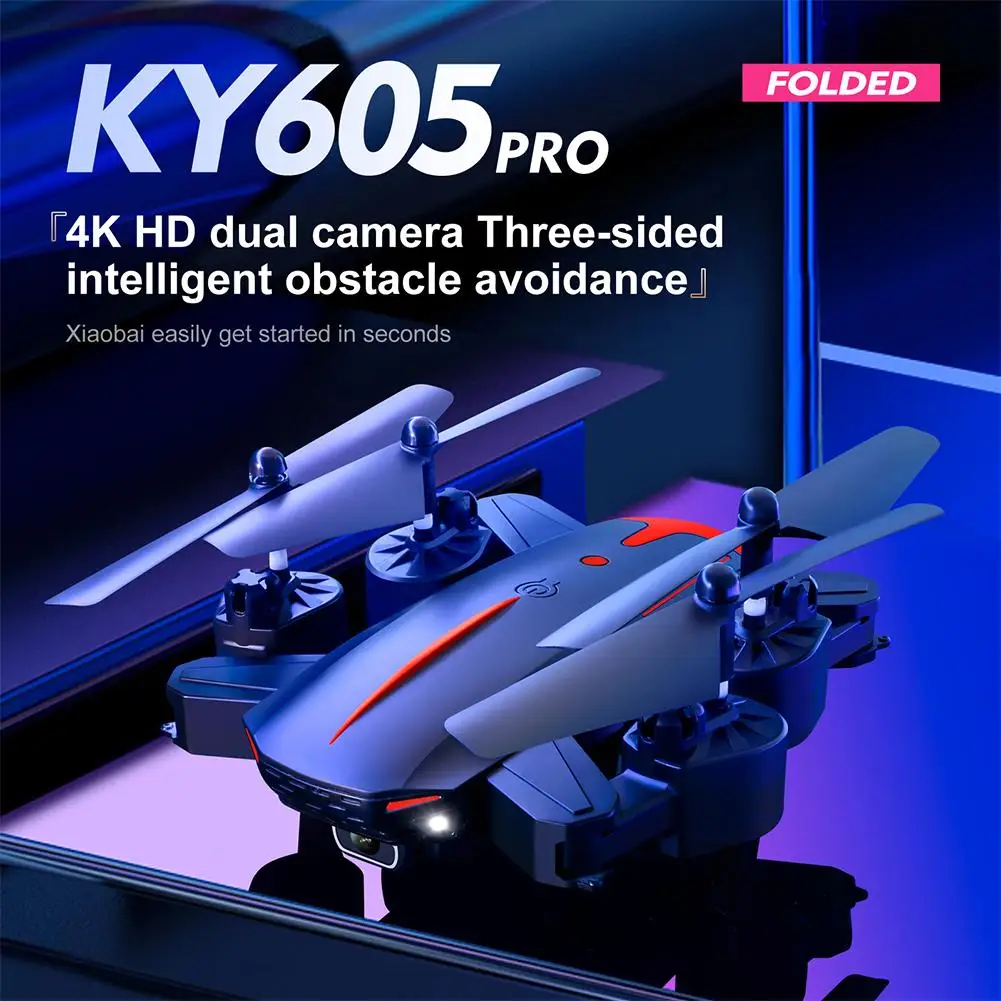 

Ky603 Mini Drone 4k Hd Camera Three-way Infrared Obstacle Avoidance Altitude Hold Mode Foldable Rc Quadcopter Boy Gifts