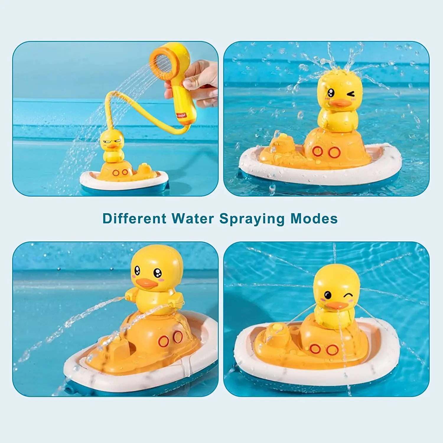 Bath Toys Electric Duck Water Game Faucet Baby Shower Bathroom Water Spray  Bath