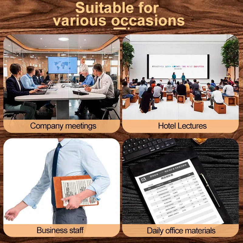 Manager Paper Folder Art students Sketchbook Splint Paperboard Clip Holder Loose Papers Storage Rack Leather Cover A4