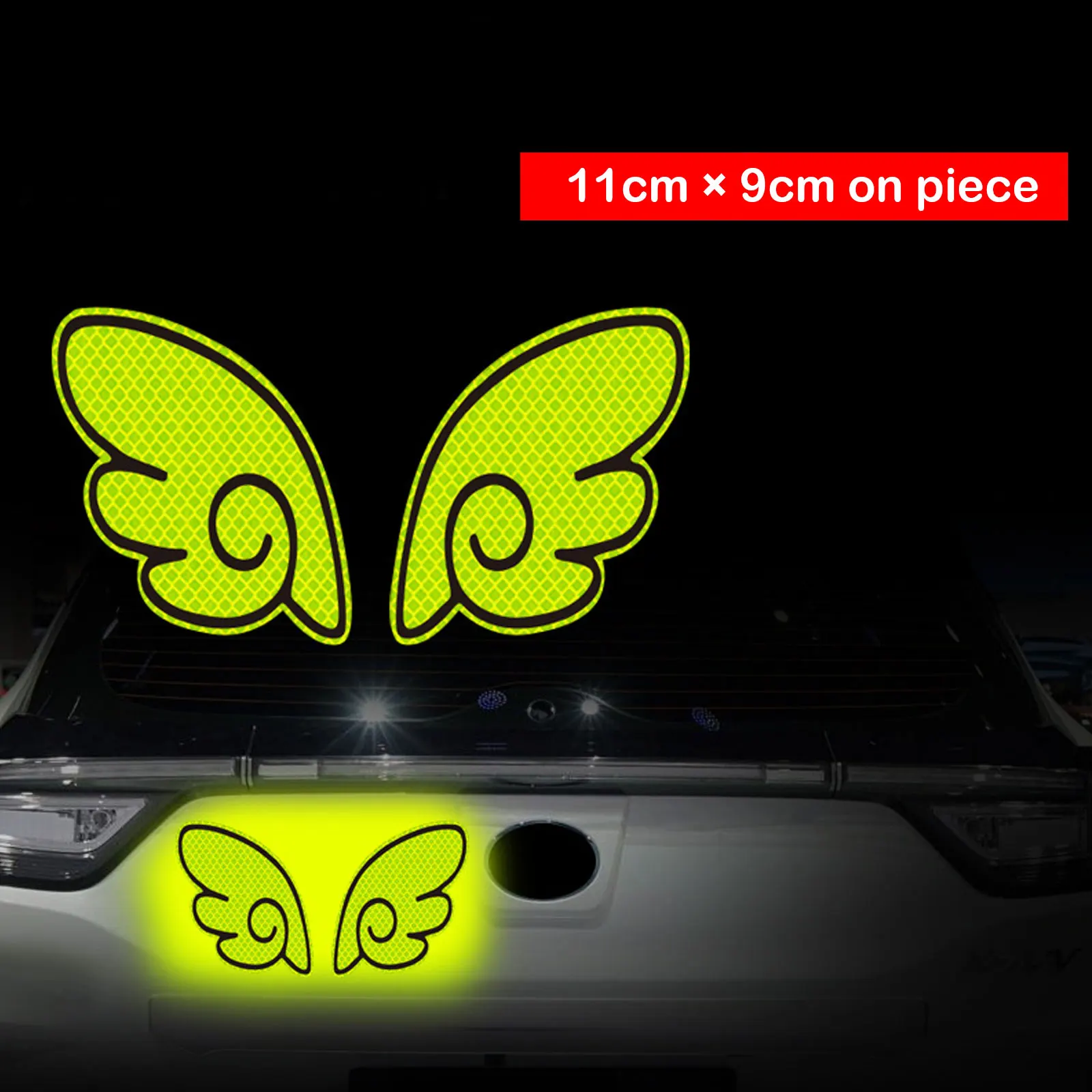 Motorcycle Stickers New Creative Waterproof Glasses Devil Horn Motorcycle Helmet Decal Night Warning Sign Reflective Sticker Exterior Accessories