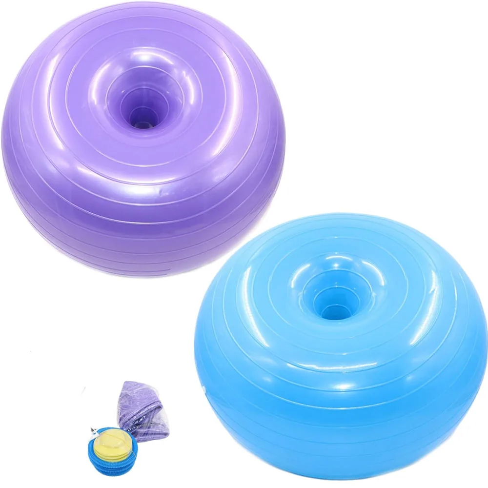 Exercise Ball 20inch Inflatable Yoga Ball with Inflator Anti-Burst for Balancing Stability Training Workout Fitness