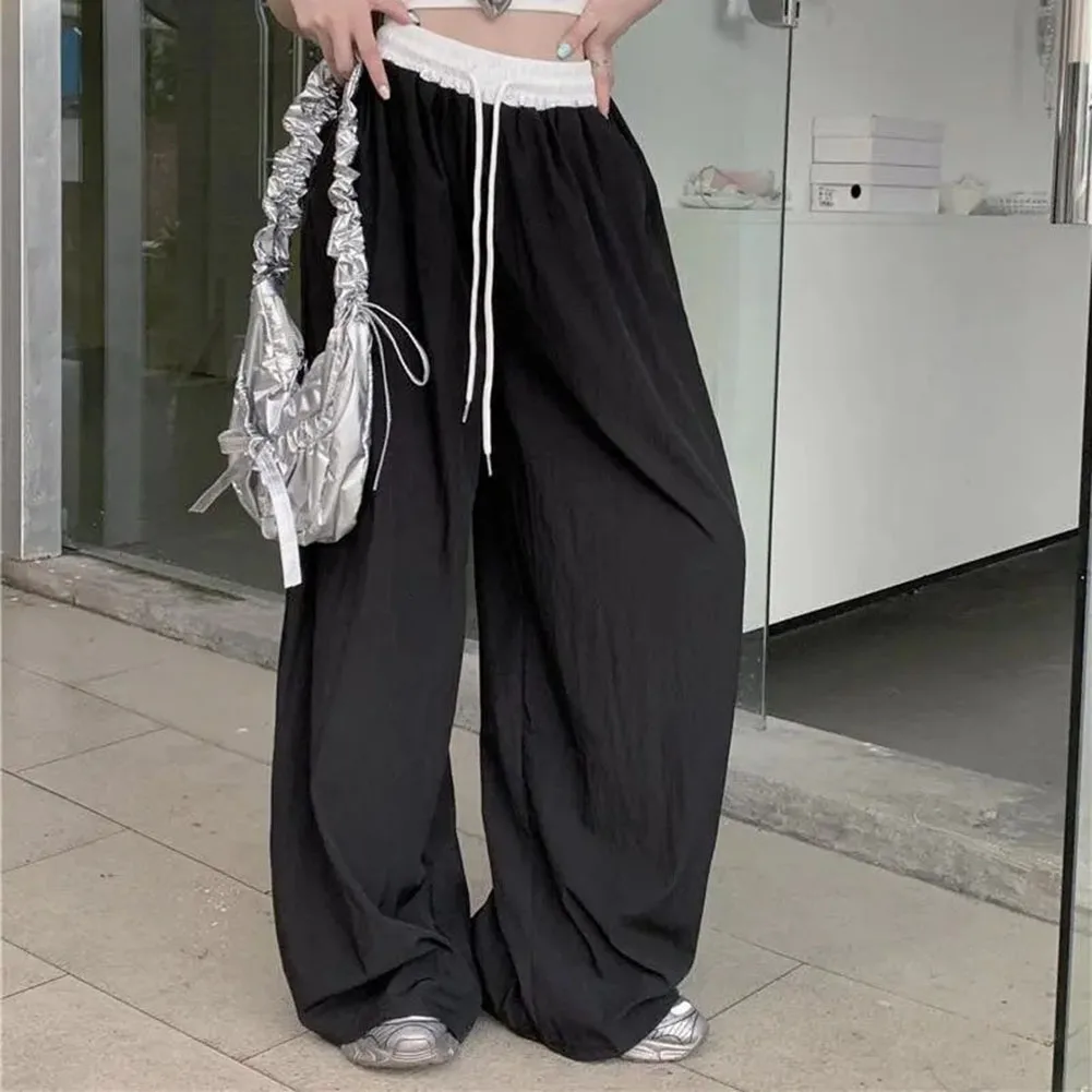 Lässiger Ausflug für den täglichen Gebrauch, schwarze Y2K-gestreifte Hose, lässig, Frühling, Sommer, Herbst, Winter, Urlaub, Urlaub, Alltag, brandneu – Detail 3