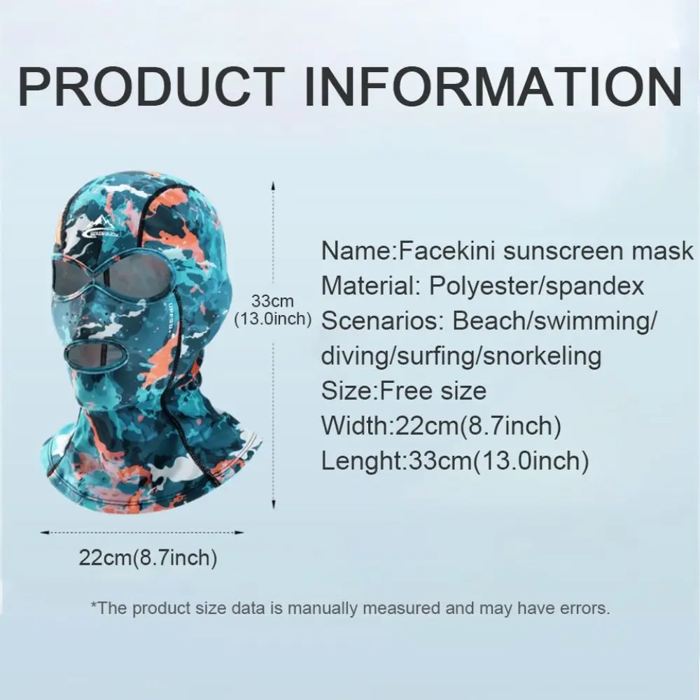 Sunproof Headwear Swimming Cover Diving Hood Ice Breathable Sunscreen Unisex Fishing Facekini Drift DIY
