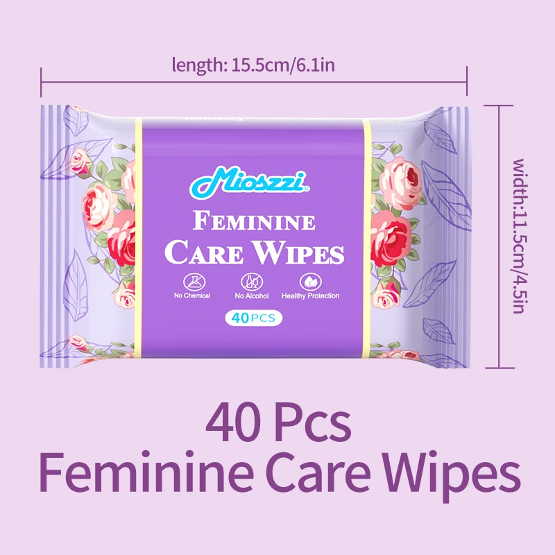 Mioszzi Mint Feminine Cleansing Wet Wipes 40pcs/pack,refreshing,portable,remove oder