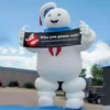 10ft-26ft Tall Giant Inflatable Stay Puft Marshmallow Man With LED Lights Halloween Ghostbusters Model For Outdoor Decor 1