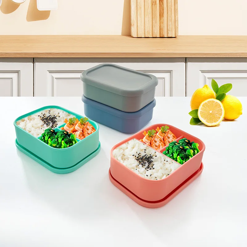 Round Nesting Trio Stainless Steel Lunch Containers Green Blue and Yellow  Airtight Lids, Dishwasher Safe, Silicone Food Storage - AliExpress