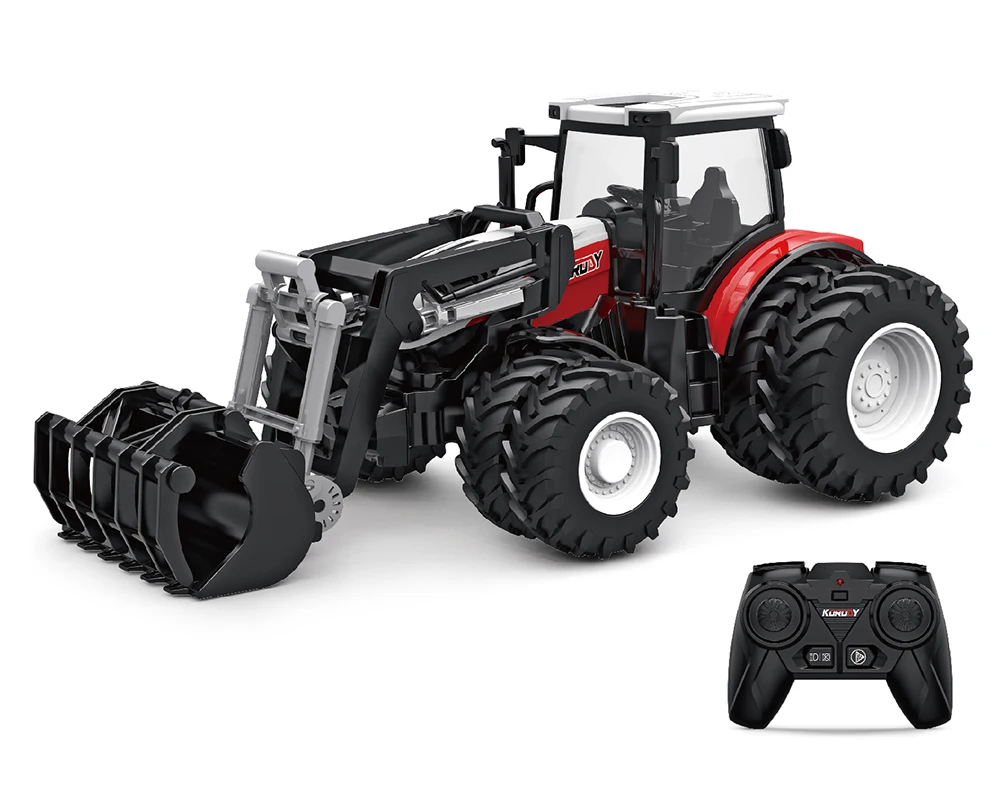 1/24  Remote Control Tractor Trailer 2.4G RC Tractor Simulated Engineering Construction Truck Model Toys Farming Machine 4