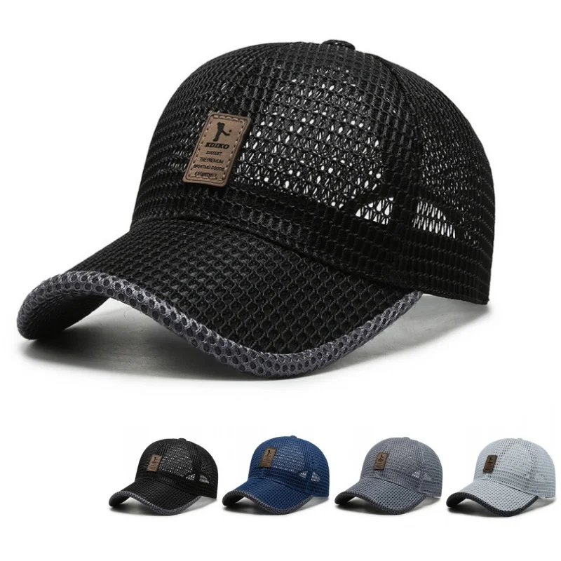 Summer Breathable Mesh Letter Printed Anti-UV Fishing Hat Sunhat Sports Running Golf Baseball Hat Sunshade Quick Drying Visors