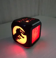 Jurassic Park Dinosaur 3D alarm clock creative LED night light 1