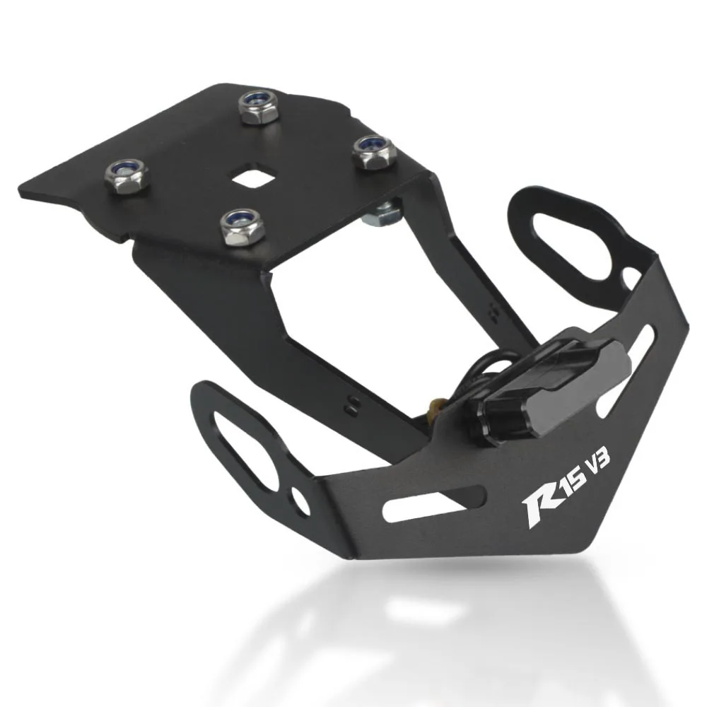 오토바이 액세서리 YAMAHA YZF R15 V3 R15V3 2017 2018 2019 2020 2021 후면 라이센스 플레이트 홀더 번호판 브래킷