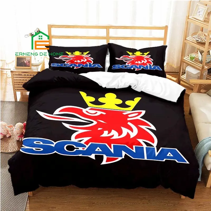 Scania Truck Logo Duvet Cover Set Bedding for Aldult Kids Bed Set Game Quilt Cover Comforter Cover Bedding Set