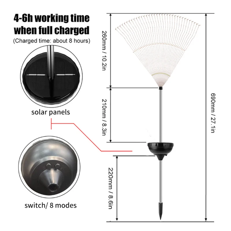 Solar LED Firework Fairy Lights Outdoor Waterproof Garden Decoration Lawn Pathway Solar Lamp solar lights solar fairy lights garden light