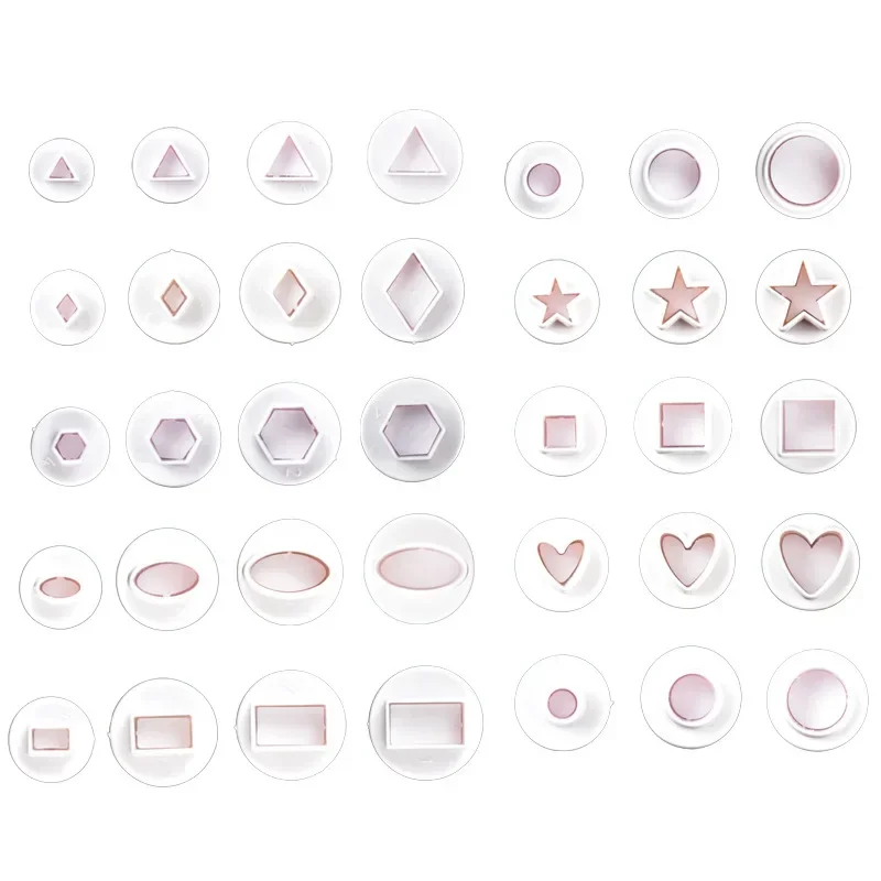 DIY Heart Pentagram Star Seal Round Plunger Cutter 3/4pcs Biscuit Cookie Cake Mold Cake Decorating Tools Kitchen Accessories cookie cutter cookie mould baking mold baking decorating tools