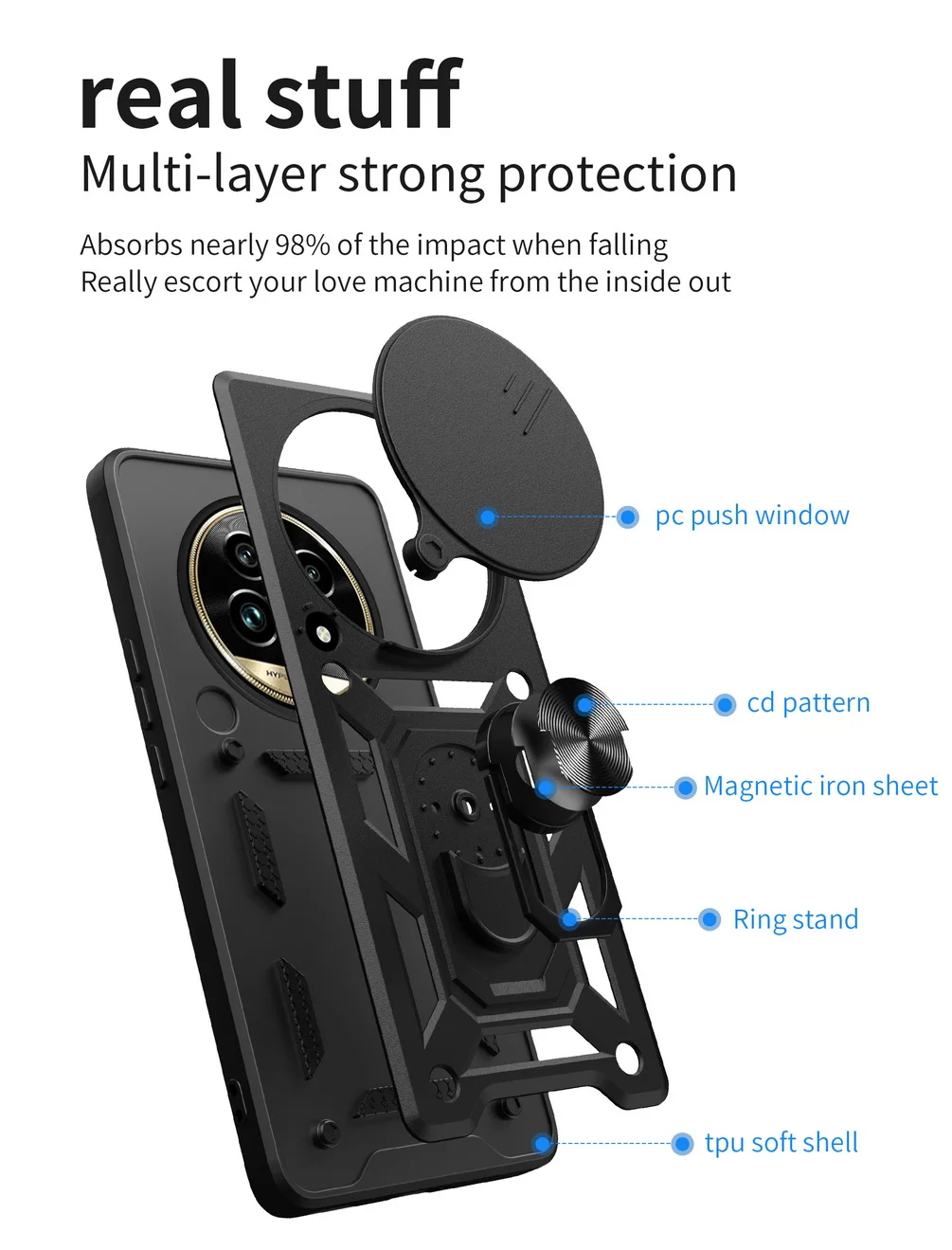 Camera protect case for Honor X9C X9c Smart X9B X9A X9 X60 Pro Honor Magic 7 Lite 6 Pro 5 Lite Armor Hybrid Ring Back Cover 5