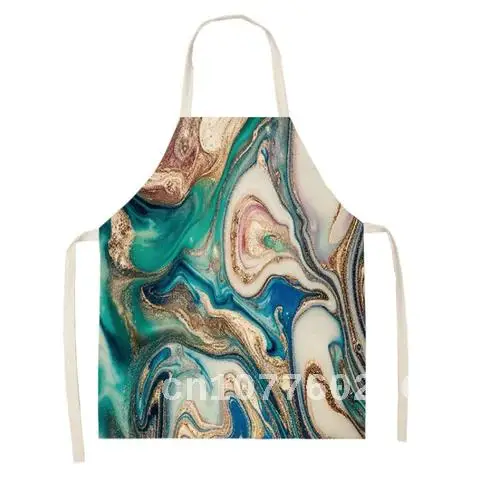 Marble color printing alpaca House cleaning Apron for children apron kitchen cooking accessories kitchen apron women Child apron