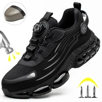 Chaussures de sécurité de protection à bout en acier indestructible, antidérapantes, résistantes à l'abrasion, chaussures de travail pour hommes, baskets résistantes et confortables ﻿ 1