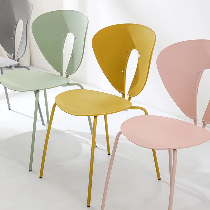 

Plastic home dining chair luxury advanced design sense of backrest leisure chair online celebrity chair commercial dessert shop