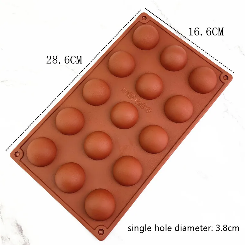 DIY 3D Ball Round Half Sphere Silicone Molds for Baking Pudding Mousse Chocolate Cake Decoration Mold Kitchen Accessories Tools