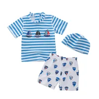 Boy Baby two pieces boat Surfing Wear Swimming Suit Infant Toddler Swimwear Kids Sunscreen Beach Bathing Suit 3