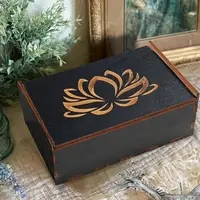 Tarot Card Case Vintage Wooden Trinket Box  Jewelry Box Small Wood Vintage Multi-functional Box For Tarot Card accessory 2