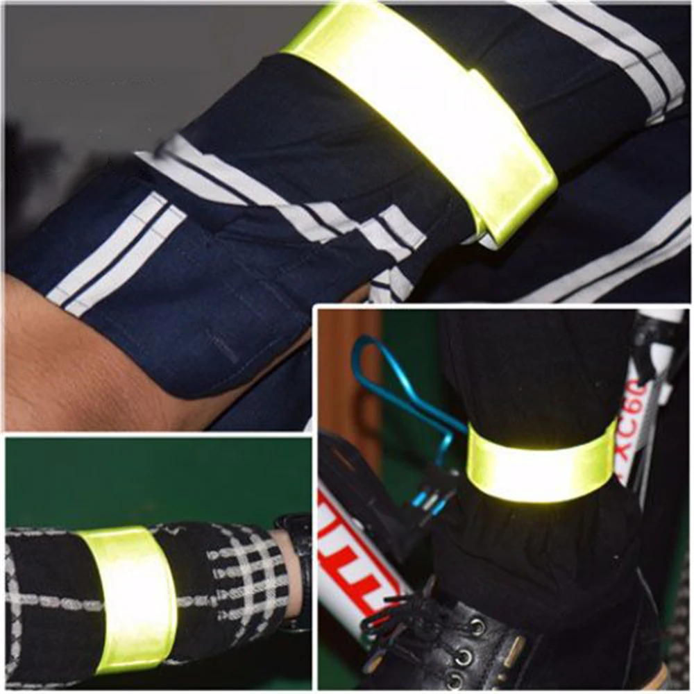 30*3cm Highlight Reflective Bands High Visibility Reflect Straps For Wrist Arm Ankle Leg Night Running Cycling Reflector Tape reflective tape bands reflective tape bike reflective tape