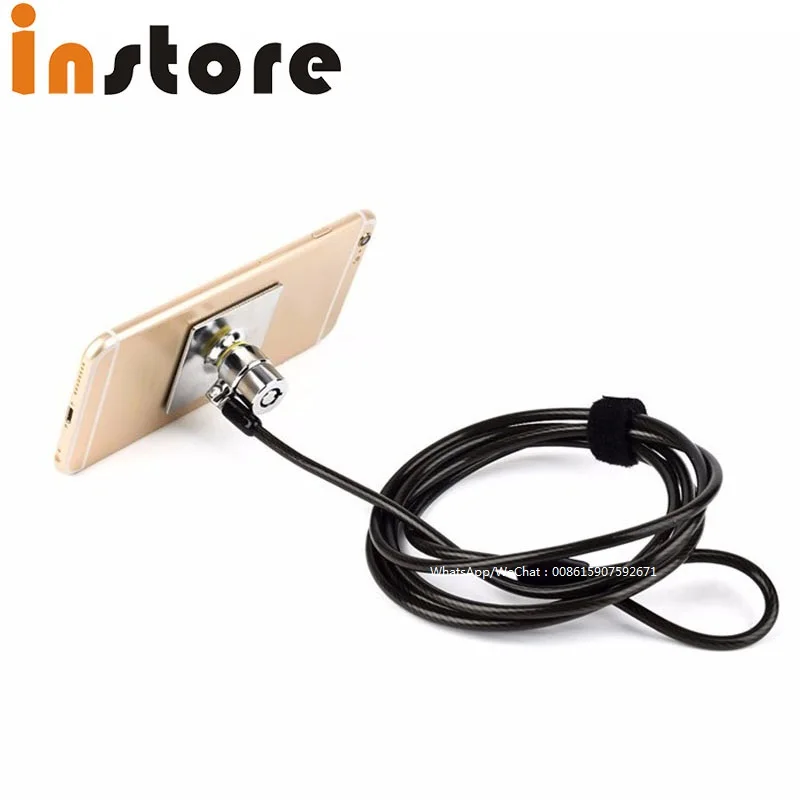 4 Sets Universal Tablet Anti-Theft Security Lock Cable For PAD Cell Phone