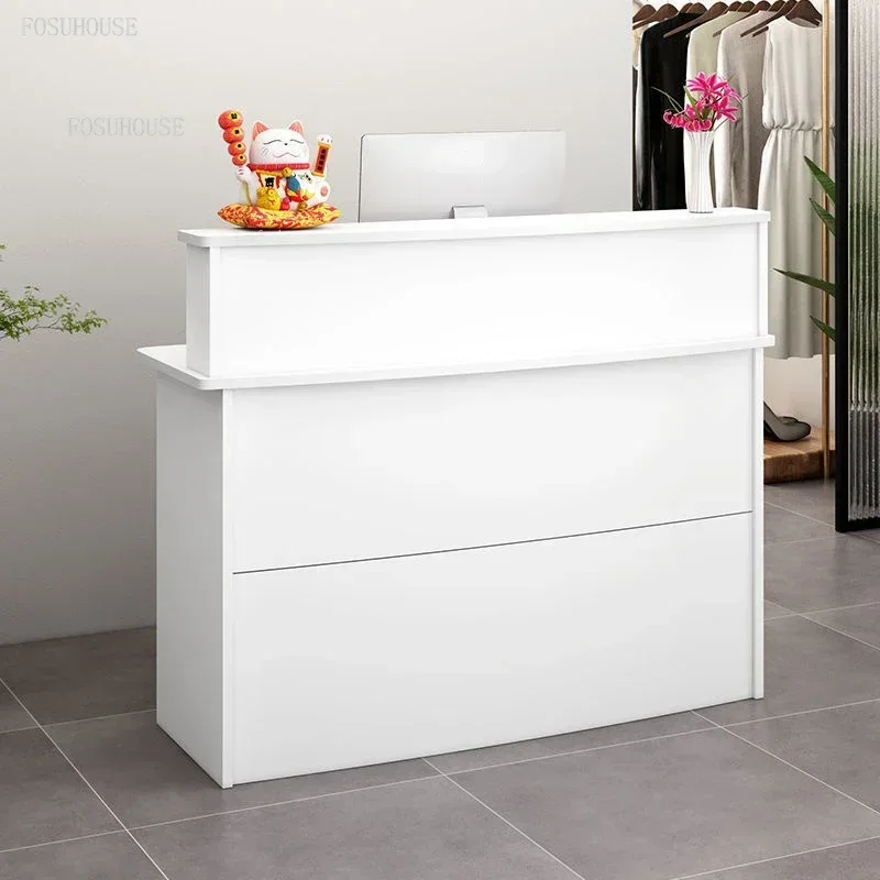 Reception Desks for Beauty Salon Simple Cashier Counter Supermarket Bar Counter Company Reception Desks Modern Office Furniture