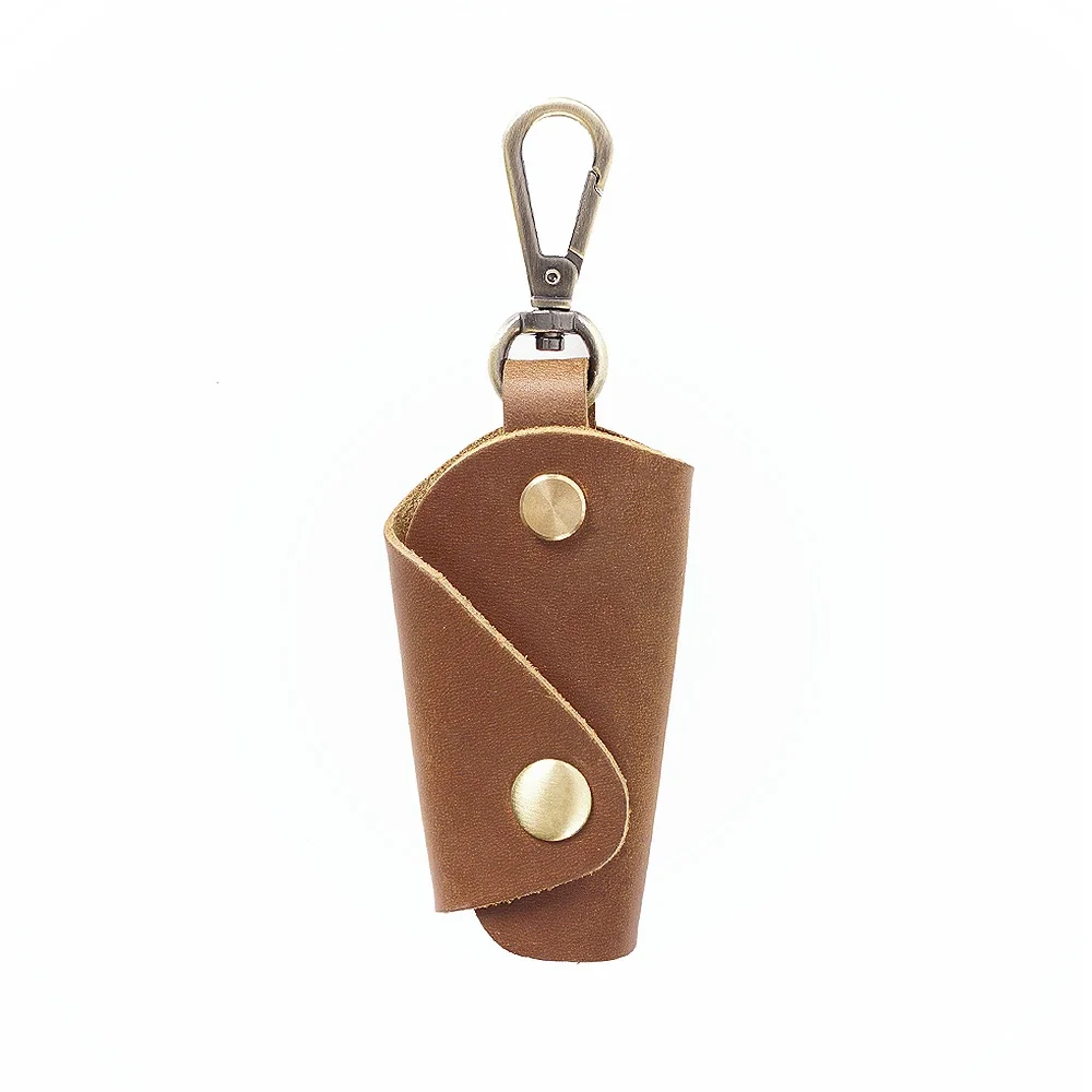 Genuine Leather Personalized Portable Mini- Key Package Fashion Creative Waist Hanging Key Bag Keychain Pouch Wallet