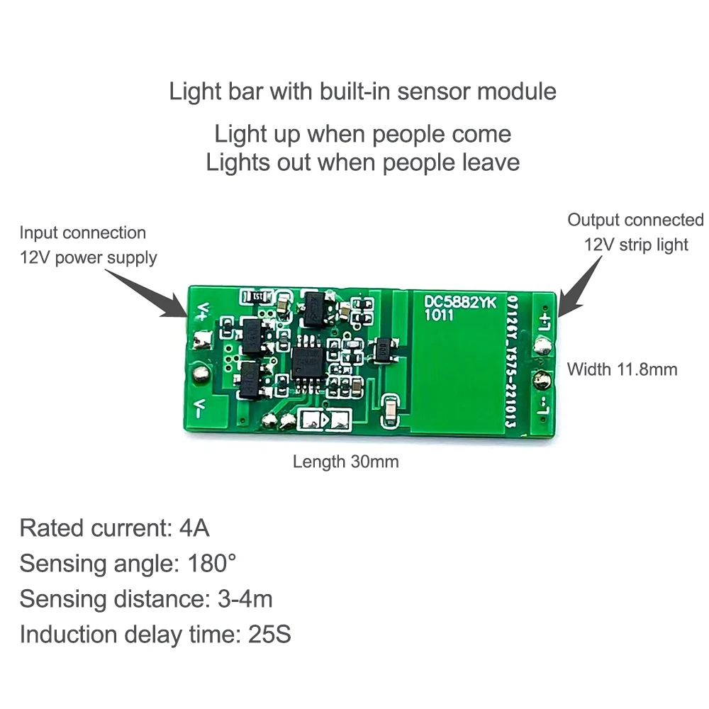 Pir Sensor Lichtschalter Live Line In / Out Bewegung Aktiviert LED  Lichtschalter Auto Control Lampe Wandschalter Smart Körper  Induktionsdetektor (ac 220V, Wh