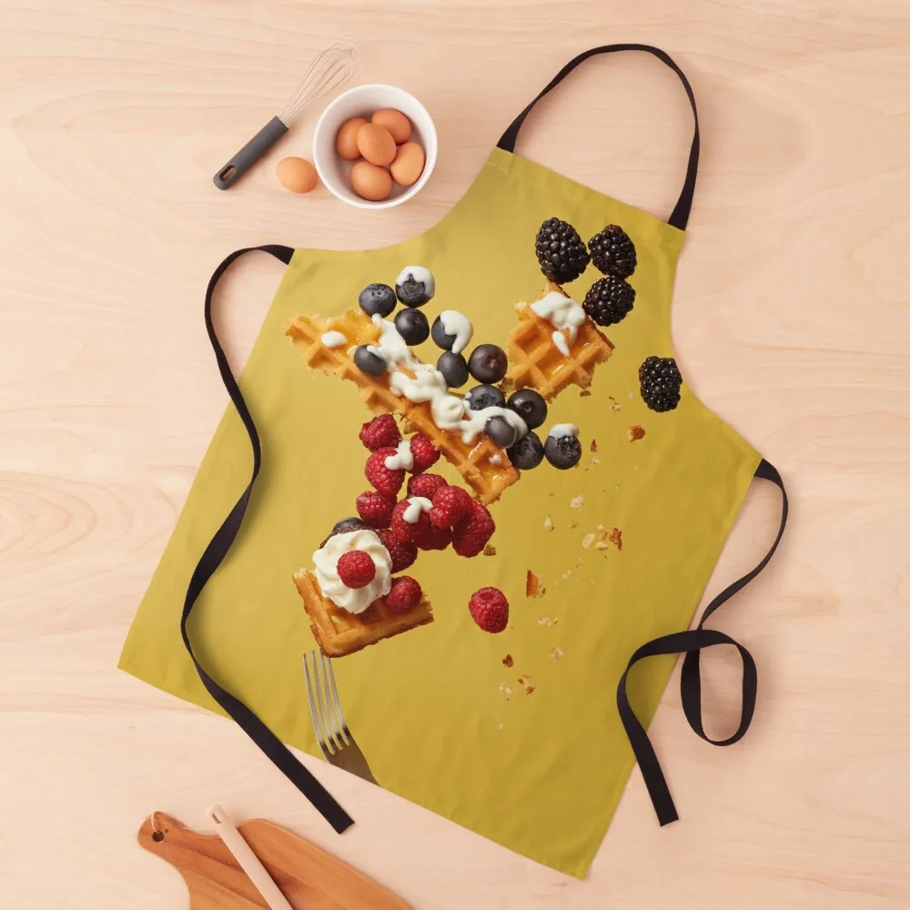 

We love waffle Poster Apron Kitchen Utensils Home Cleaning