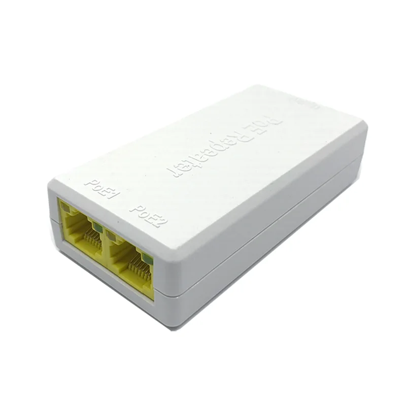 Hundred megabit 2 Port POE Extender, IEEE 802.3af/at PoE+ Standard, 10/100Mbps, POE Repeater 100 meters(328 ft), Extender