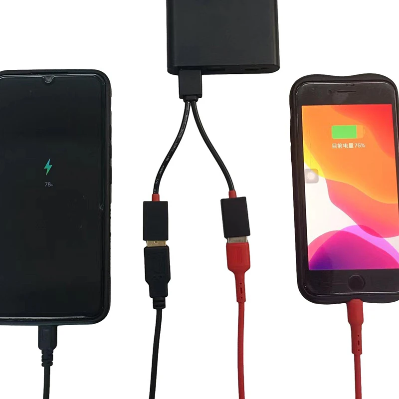 1 In 2 Out USB HUB Car USB Splitter Cable Multifunction Adapter Cord Charging Cable For Android Smart Phone 4