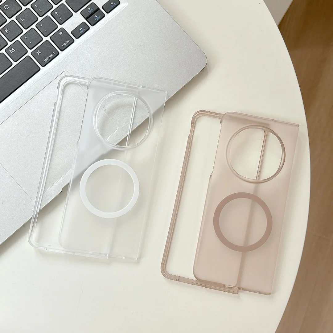 Ultra Thin Matte Magnetic Phone Case with Frosted Clear Hard Back Cover