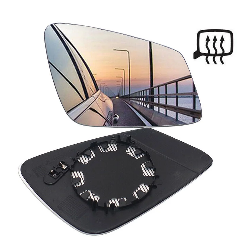 BMW 5 6 7 시리즈 F01 F07 F10 F11 528i 535i 가열식 윙 도어 미러 흰색 유리 렌즈 용 왼쪽/오른쪽 열 후면보기 미러