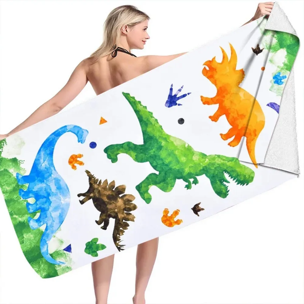 Dinosaur Series Beach Towel Microfiber Bath Towels Yoga Mat Sport Swimming Towels Absorbent Bath Towel For Girl Kids Gifts