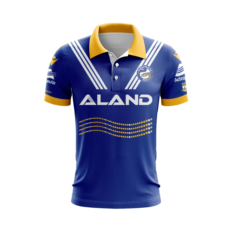 

2024 PARRAMATTA EELS MENS ANZAC RUGBY POLO SHIRT JERSEY size S--5XL ( Print name and number )
