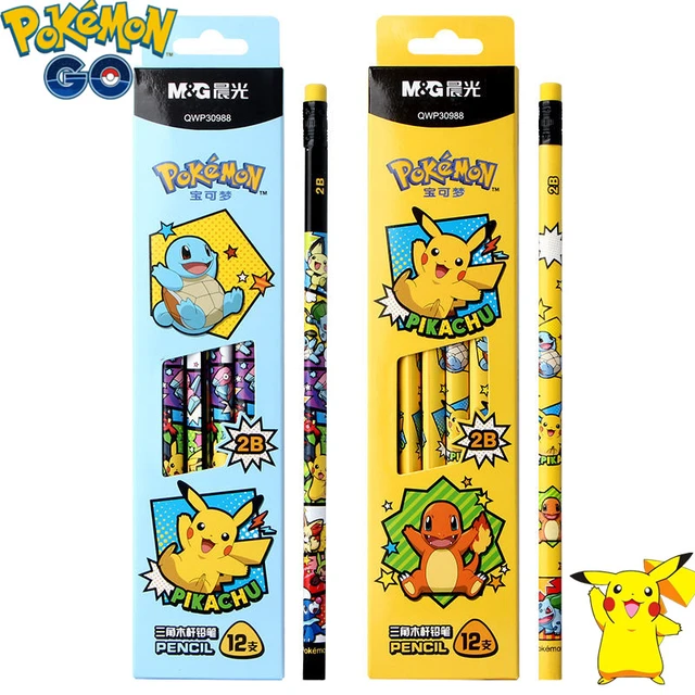 Pokemon Anime Pencil 2B/HB Pencil bambini Cartoon Student Stationery  materiale scolastico matite Pikachu Figure giocattoli per bambini regali -  AliExpress