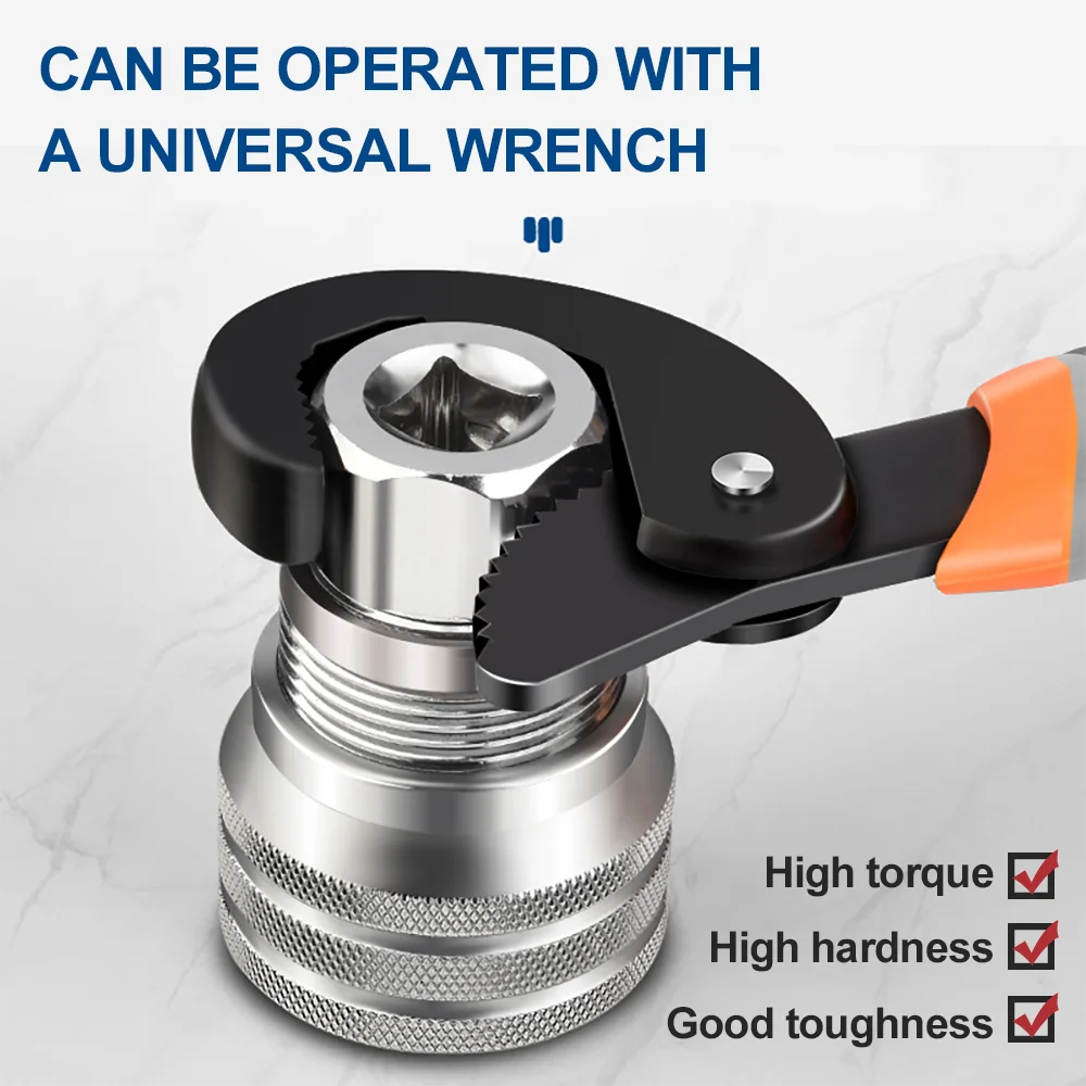3-teiliges Universal-Hülsen-Set, passender Multi-Bohraufsatz, verstellbarer Sechskant, Universal-Stecknuss, 3/8 Zoll Antriebsschlüssel, Reparaturwerkzeuge – Detail 7