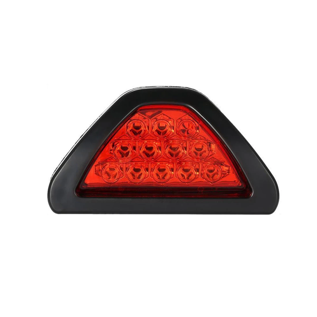 

F1 style 12 LED Rear Tail Brake Stop Light Third Strobe Red Lens DRL Fog