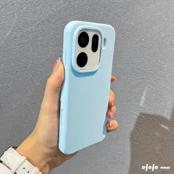 Fashionable Skin - friendly Liquid Silicone Shockproof Case - Anti - drop Cover - OPPO Find X9 (Light blue)