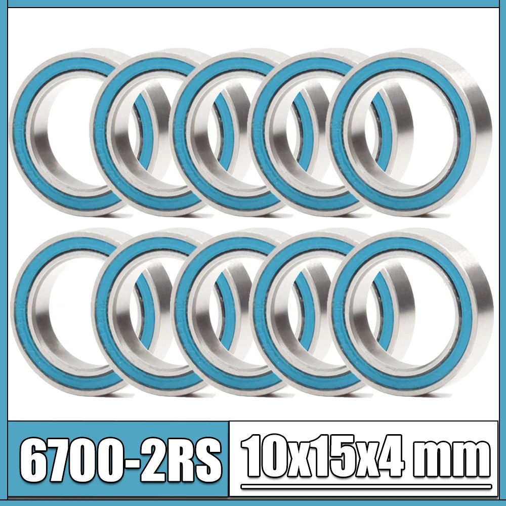 6700-2RS 10x15x4 mm Rubber Sealed Ball Bearing 20 PCS 10*15*4 6700RS BLACK 