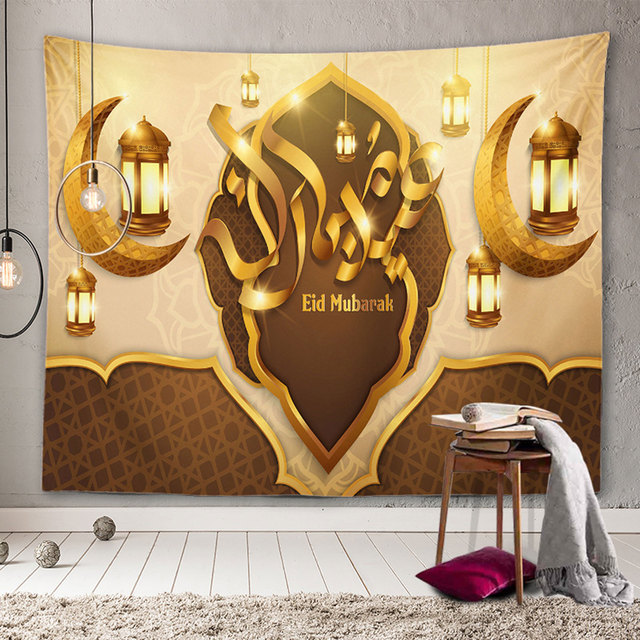 Muslim Ramadan Decoration Tapestry 3D Printing Home Background Wall Decoration Wall Hanging Dormitory Decoration